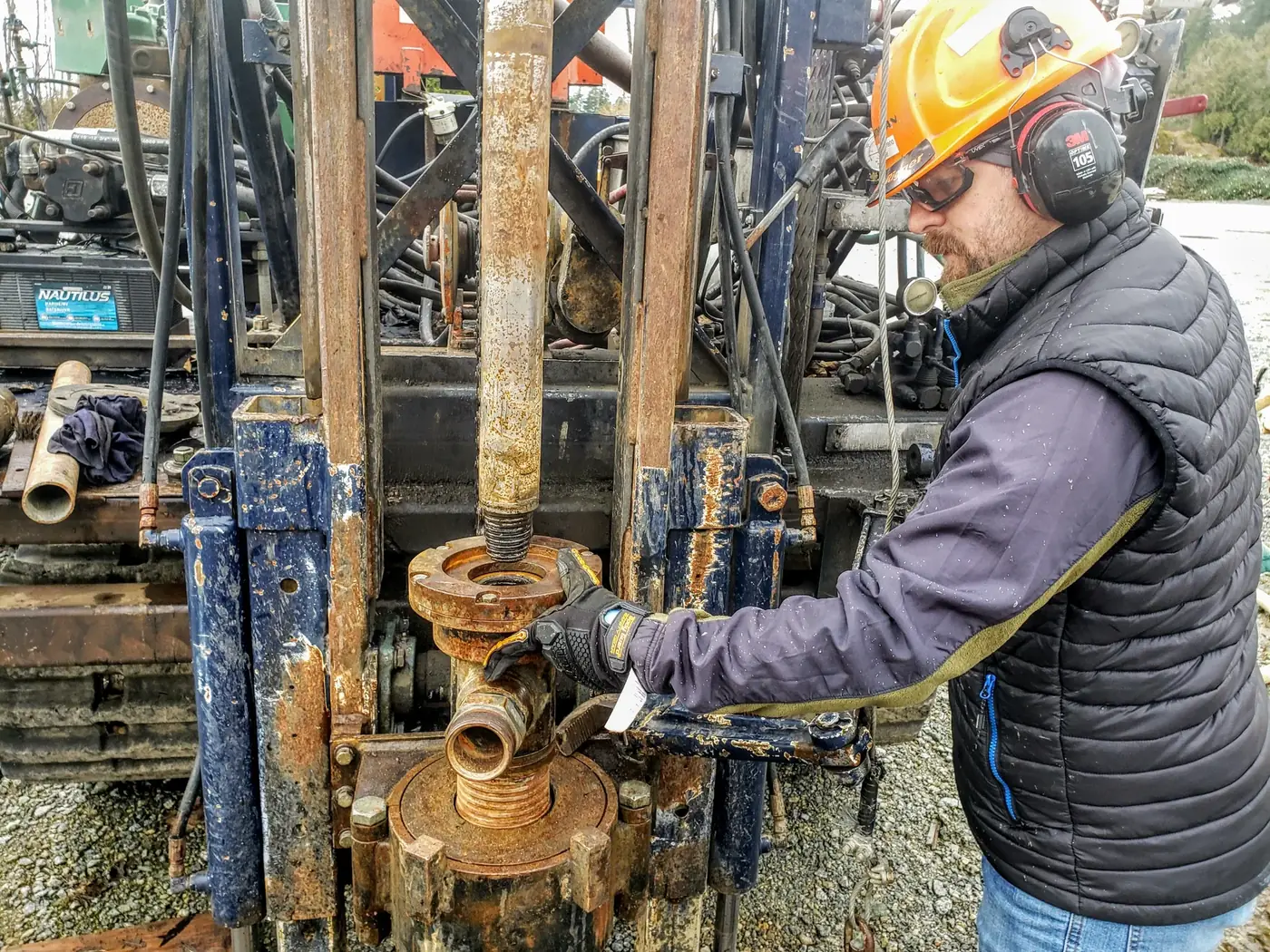 Exploration drilling on a placer program